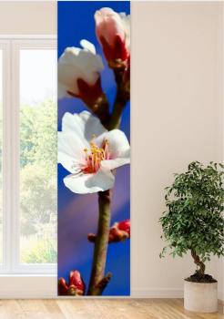 Flächenvorhang Meine Blüten white, Schiebevorhang, Schiebegardine, modern, 60 cm breit, 2,65 m hoch, 3 m hoch